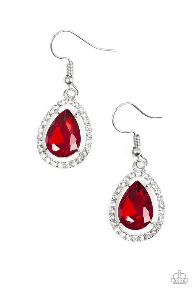 Earrings Paparazzi Jewelry Paparazzi Earring A OneGLAM Show Red