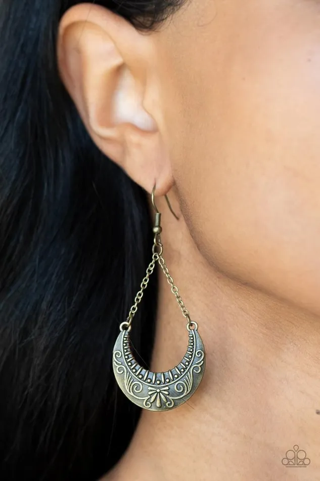 Earrings Paparazzi Jewelry Paparazzi Earring All in the PASTURE Brass