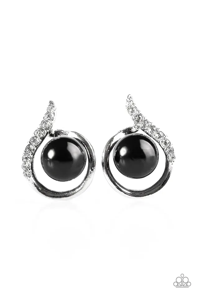 Earrings Paparazzi Jewelry Paparazzi Earring Ballroom Beauty Black