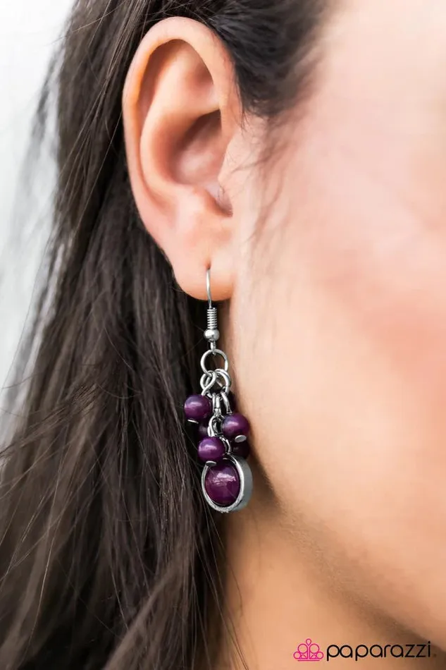 Earrings Paparazzi Jewelry Paparazzi Earring Bright Skies Purple