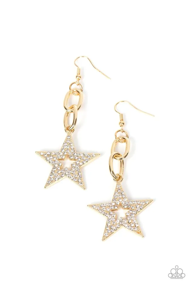 Earrings Paparazzi Jewelry Paparazzi Earring Cosmic Celebrity Gold Earrings Paparazzi Jewelry Paparazzi Earring Cosmic Celebrity Gold