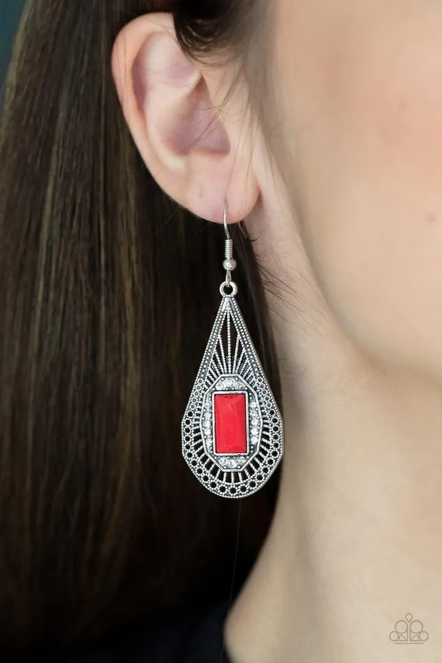 Earrings Paparazzi Jewelry Paparazzi Earring Deco Dreaming Red