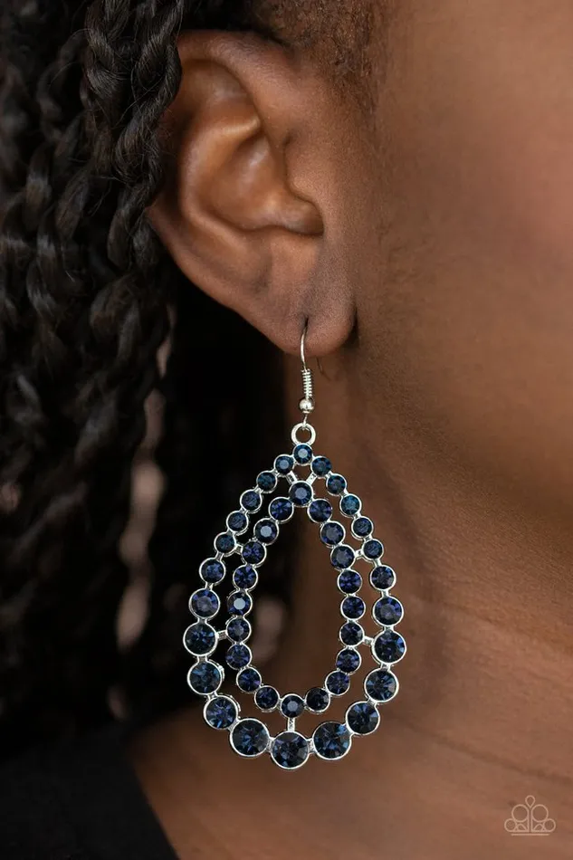 Earrings Paparazzi Jewelry Paparazzi Earring Glacial Glaze Blue