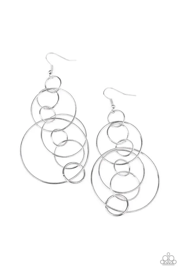 Earrings Paparazzi Jewelry Paparazzi Earring Running Circles Around You Silver Earrings Paparazzi Jewelry Paparazzi Earring Running Circles Around You Silver
