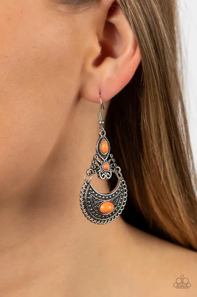 Earrings Paparazzi Jewelry Paparazzi Earring Sahara Samba Orange