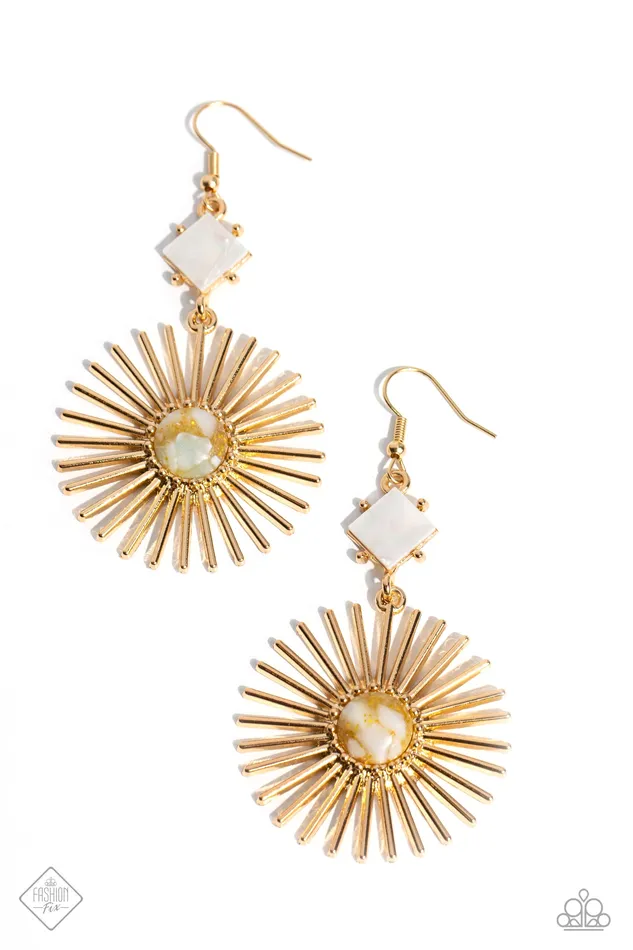 Earrings Paparazzi Jewelry Paparazzi Earring Seize the Sunburst Gold Earrings Paparazzi Jewelry Paparazzi Earring Seize the Sunburst Gold