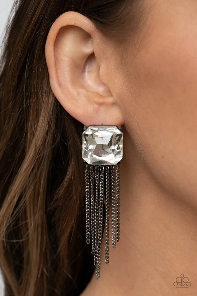 Earrings Paparazzi Jewelry Paparazzi Earring Supernova Novelty Black