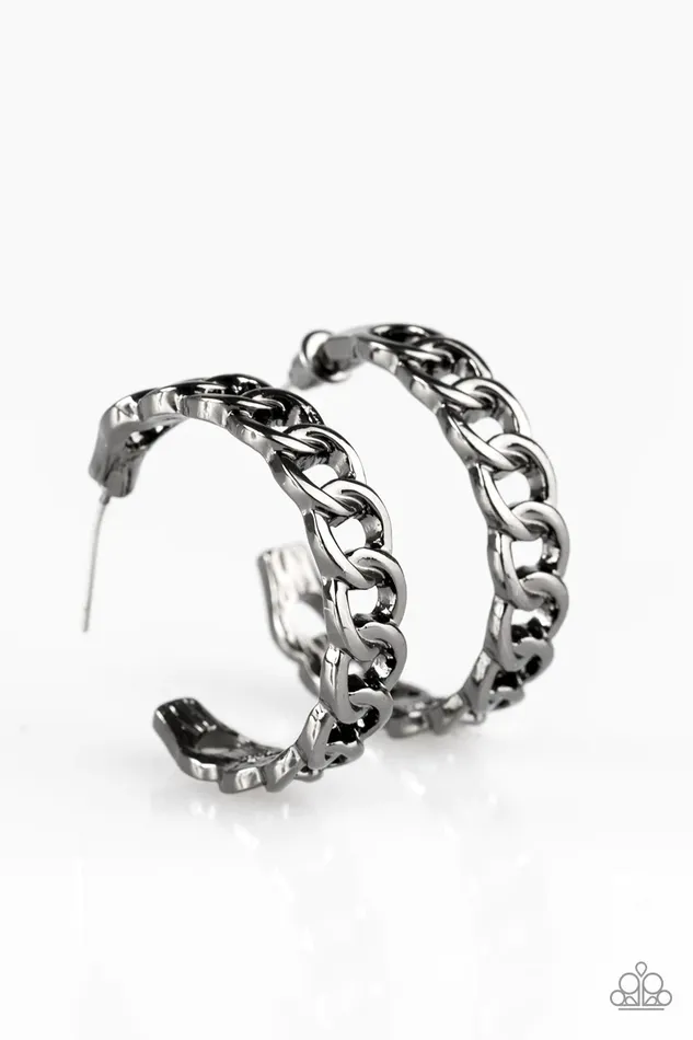 Earrings Paparazzi Jewelry Paparazzi Earring Track Record Black