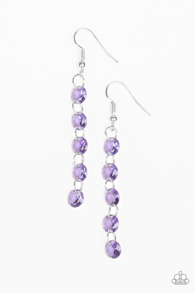 Earrings Paparazzi Jewelry Paparazzi Earring TrickleDown Effect Purple