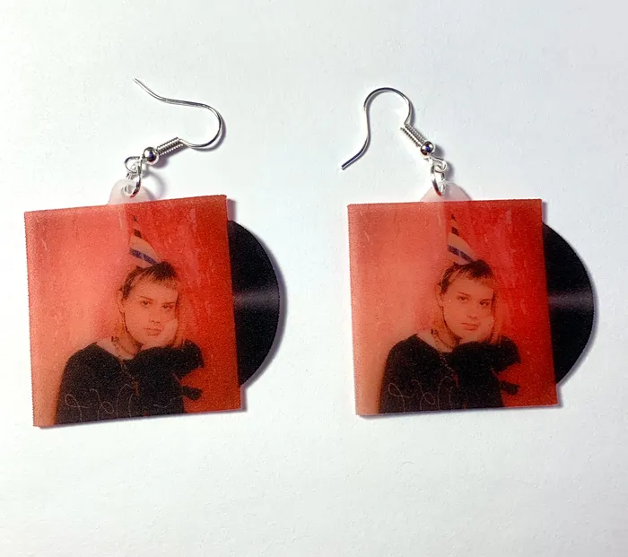 Earrings Sam Makes Things Frances Forever Space Girl Vinyl Single Handmade Earrings Earrings Sam Makes Things Frances Forever Space Girl Vinyl Single Handmade Earrings