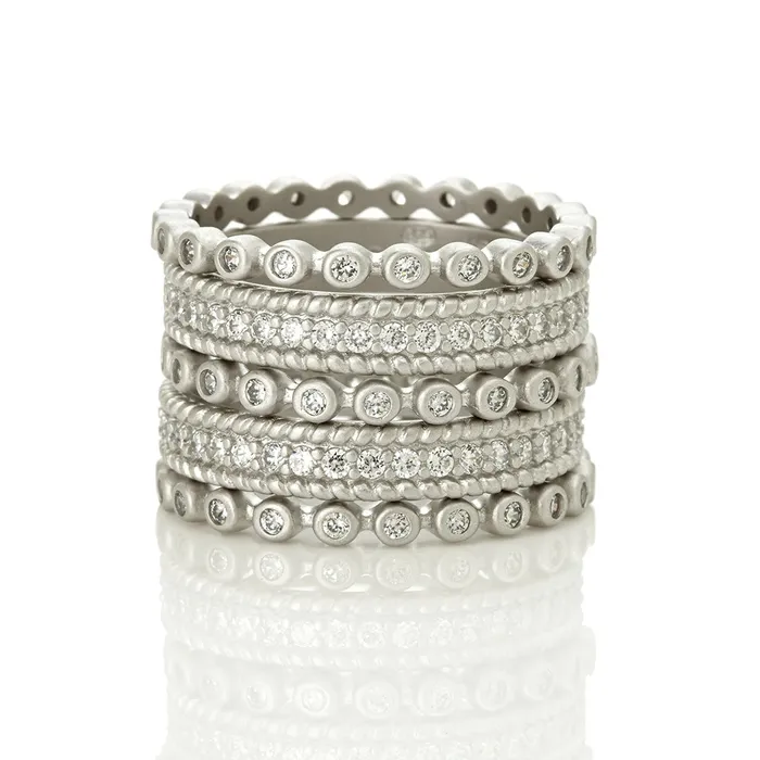 Freida Rothman Rings Freida Rothman Signature Pav 5 Stack Ring