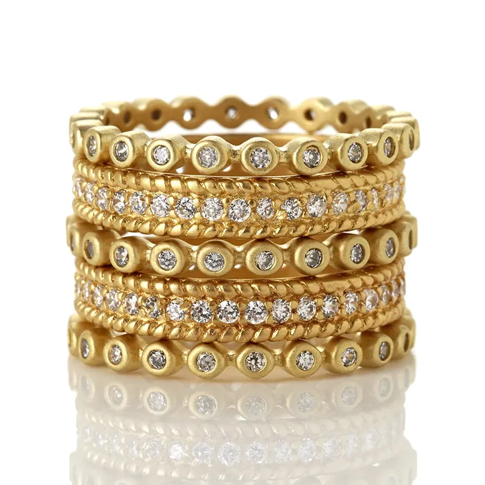 Freida Rothman Rings Freida Rothman Signature Pav 5 Stack Ring