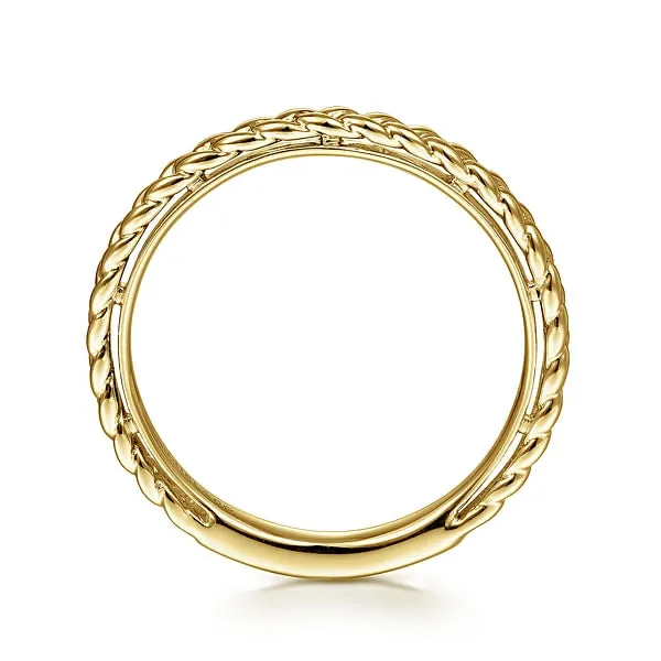 Gabriel Co Rings 14K Yellow Gold Fancy Braided Band