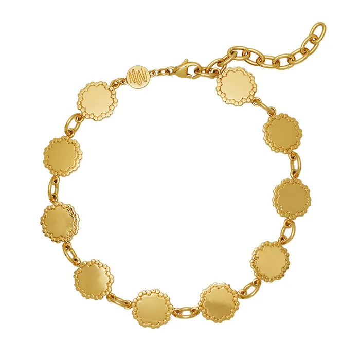Goldbug Collection Bracelets Goldbug Scalloped Station Bracelet