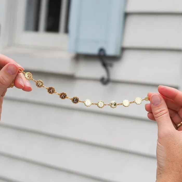 Goldbug Collection Bracelets Goldbug Scalloped Station Bracelet