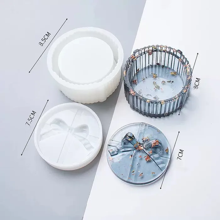 IntoResin Rings Bow Storage Box Round Oval Heart Square Resin Mold