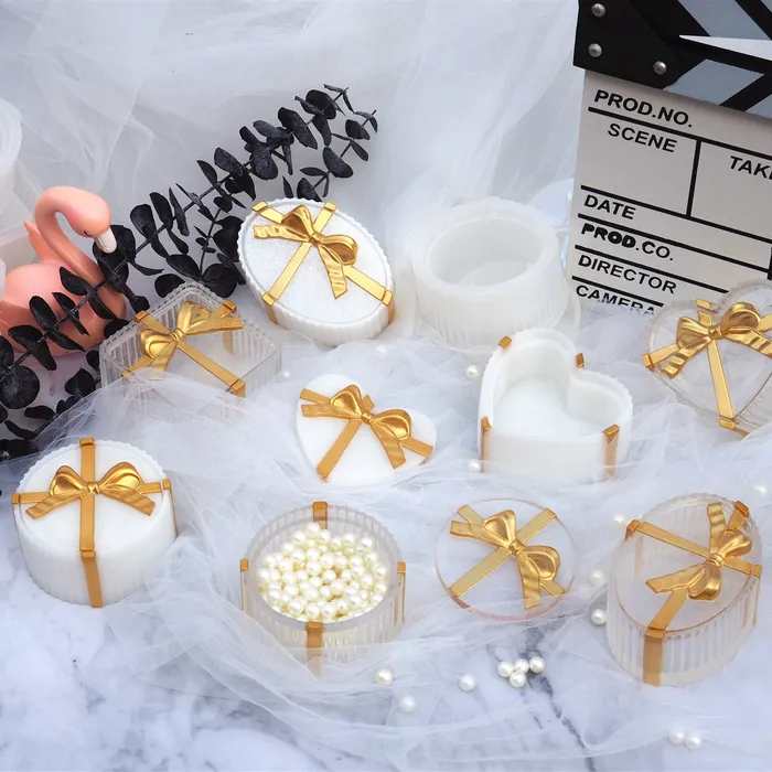 IntoResin Rings Bow Storage Box Round Oval Heart Square Resin Mold