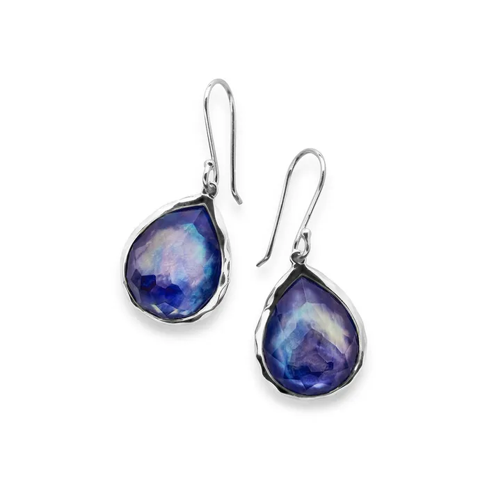 Ippolita Earrings Ippolita Sterling Silver Rock Candy Teardrop Earrings in Clear Quartz over Mother of Pearl and Lapis Triplet Ippolita Earrings Ippolita Sterling Silver Rock Candy Teardrop Earrings in Clear Quartz over Mother of Pearl and Lapis Triplet