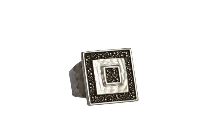 Lois Hill Rings Lois Hill Sterling Silver Square Ring Estate Estimated Retail When New 130