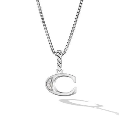 Necklaces David Yurman David Yurman 8mm Pave Initial C Necklace