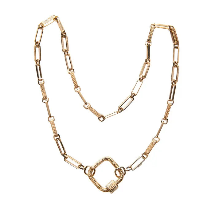 Necklaces Marla Aaron 14K Yellow Gold Meander Chain Necklace Marla Aaron