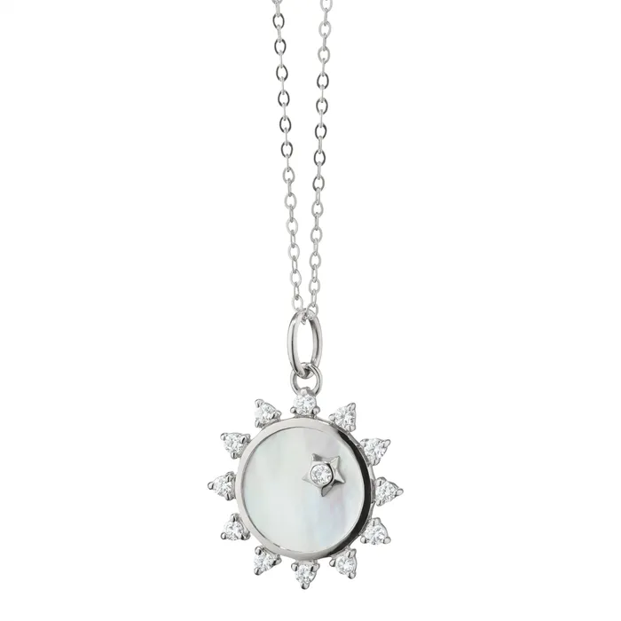 Necklaces Monica Rich Kosann Sterling Silver Mother of Pearl Sun Charm Necklace Monica Rich Kosann Necklaces Monica Rich Kosann Sterling Silver Mother of Pearl Sun Charm Necklace Monica Rich Kosann