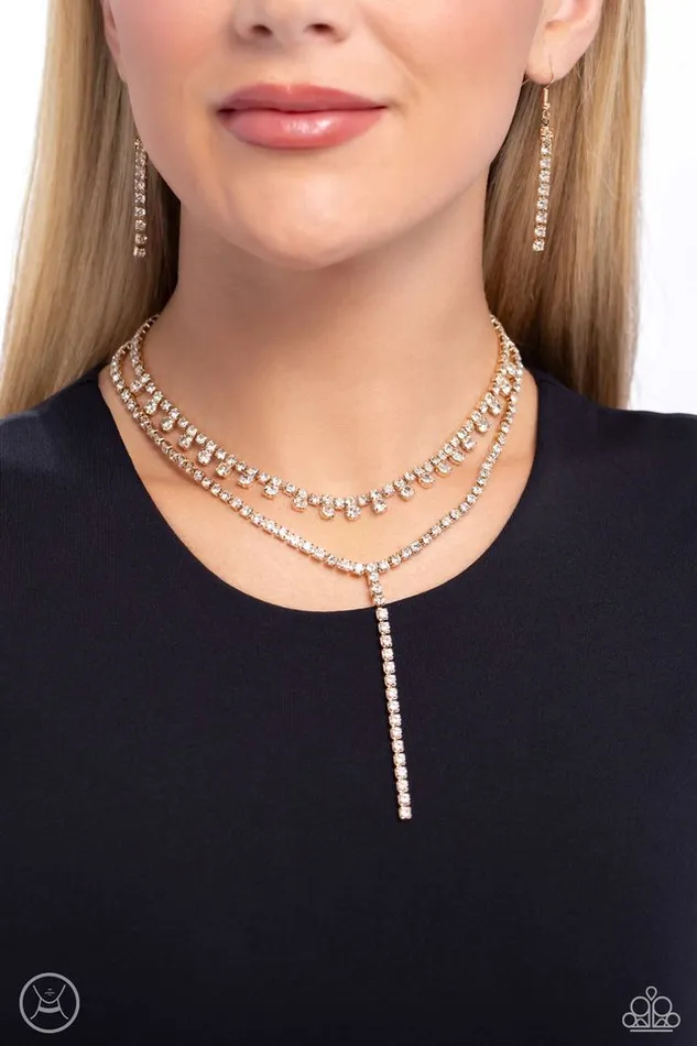 Necklaces Paparazzi Jewelry Paparazzi Necklace Champagne Night Gold