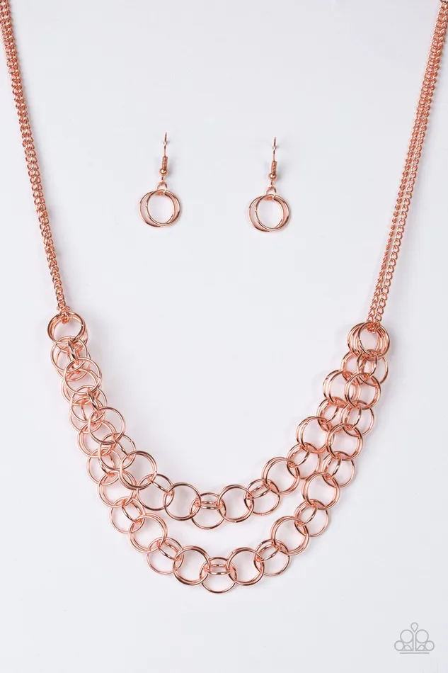 Necklaces Paparazzi Jewelry Paparazzi Necklace Circus Tent Tango Copper