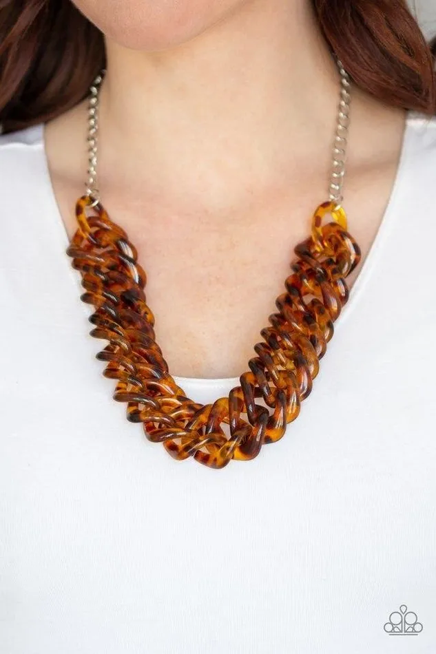 Necklaces Paparazzi Jewelry Paparazzi Necklace Comin In HAUTE Brown