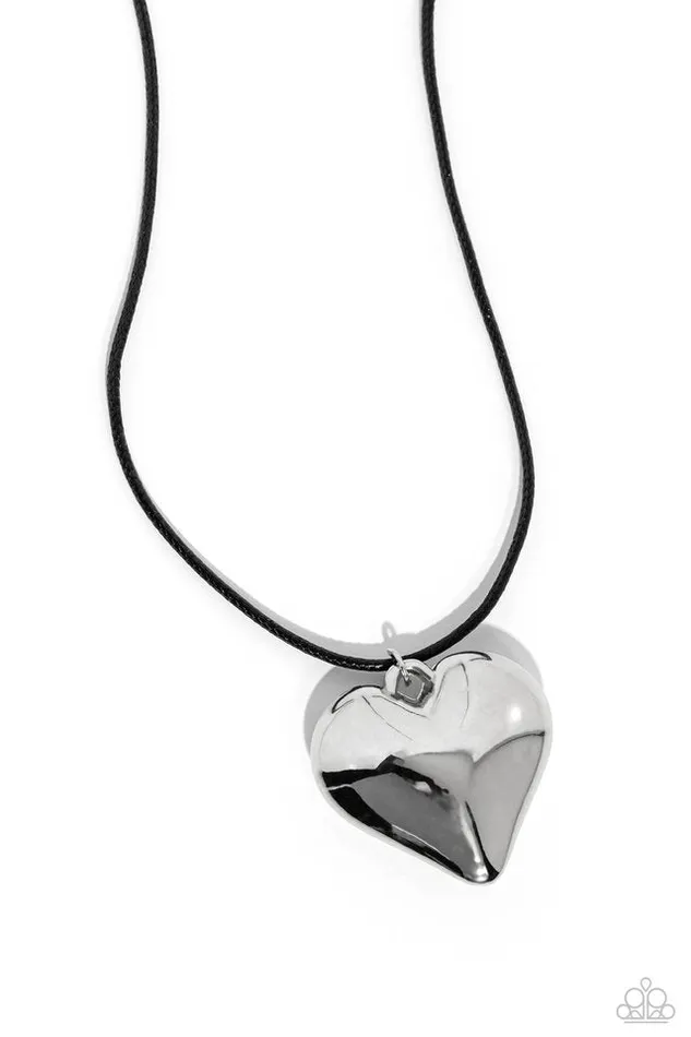 Necklaces Paparazzi Jewelry Paparazzi Necklace CORDED Love Black Necklaces Paparazzi Jewelry Paparazzi Necklace CORDED Love Black