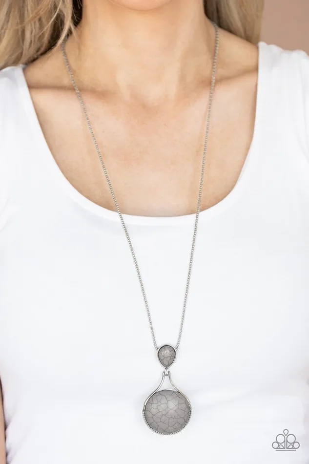 Necklaces Paparazzi Jewelry Paparazzi Necklace Desert Pools Silver