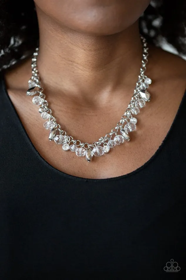 Necklaces Paparazzi Jewelry Paparazzi Necklace Downstage Dazzle White
