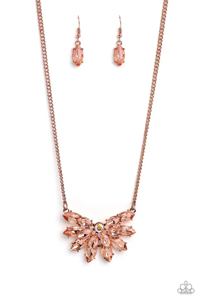 Necklaces Paparazzi Jewelry Paparazzi Necklace Frosted Florescence Copper Necklaces Paparazzi Jewelry Paparazzi Necklace Frosted Florescence Copper