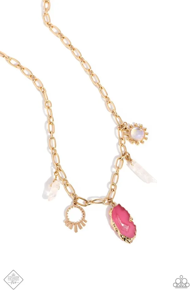 Necklaces Paparazzi Jewelry Paparazzi Necklace Geode Glam Pink Necklaces Paparazzi Jewelry Paparazzi Necklace Geode Glam Pink
