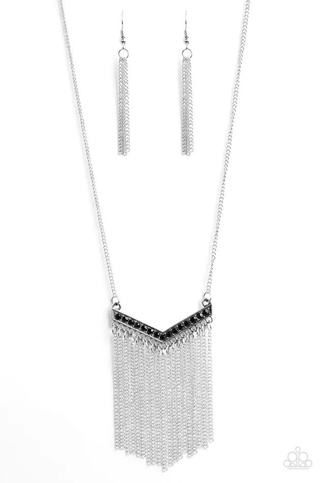Necklaces Paparazzi Jewelry Paparazzi Necklace Gotta Have Fringe Black