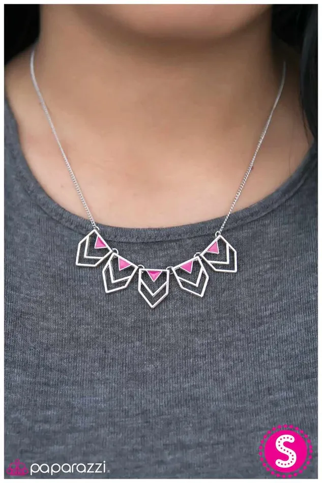 Necklaces Paparazzi Jewelry Paparazzi Necklace I Wont Bite Pink