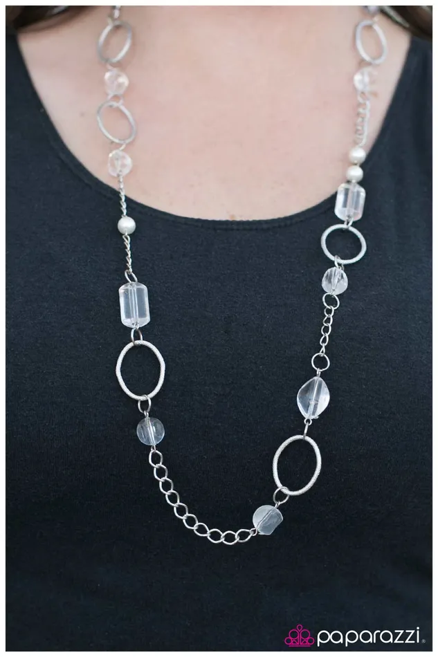 Necklaces Paparazzi Jewelry Paparazzi Necklace In Neutral White