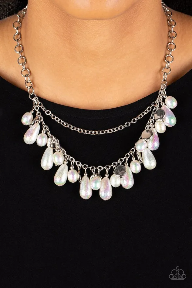 Necklaces Paparazzi Jewelry Paparazzi Necklace Interstellar Serenity White
