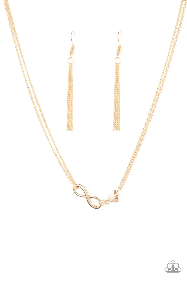 Necklaces Paparazzi Jewelry Paparazzi Necklace Love Eternally Gold