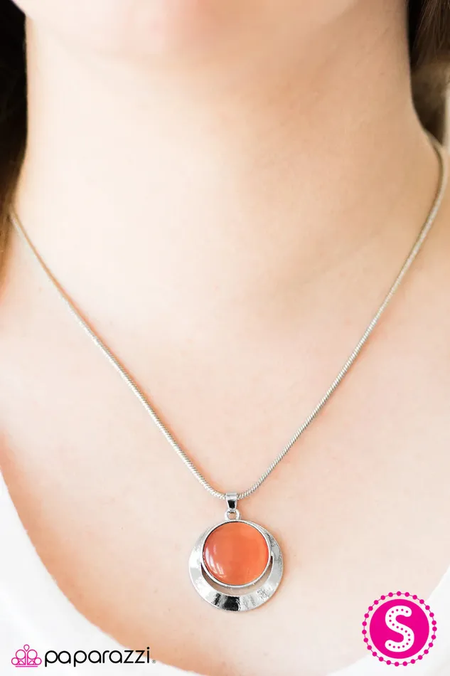 Necklaces Paparazzi Jewelry Paparazzi Necklace Lunar Eclipse Orange