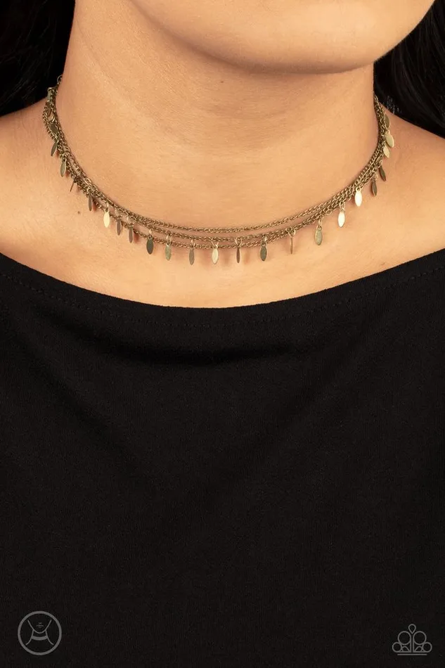 Necklaces Paparazzi Jewelry Paparazzi Necklace Monochromatic Magic Brass