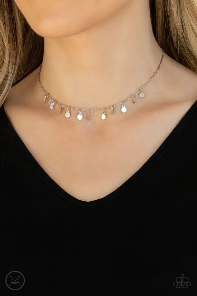 Necklaces Paparazzi Jewelry Paparazzi Necklace Ready Set DISCO Silver