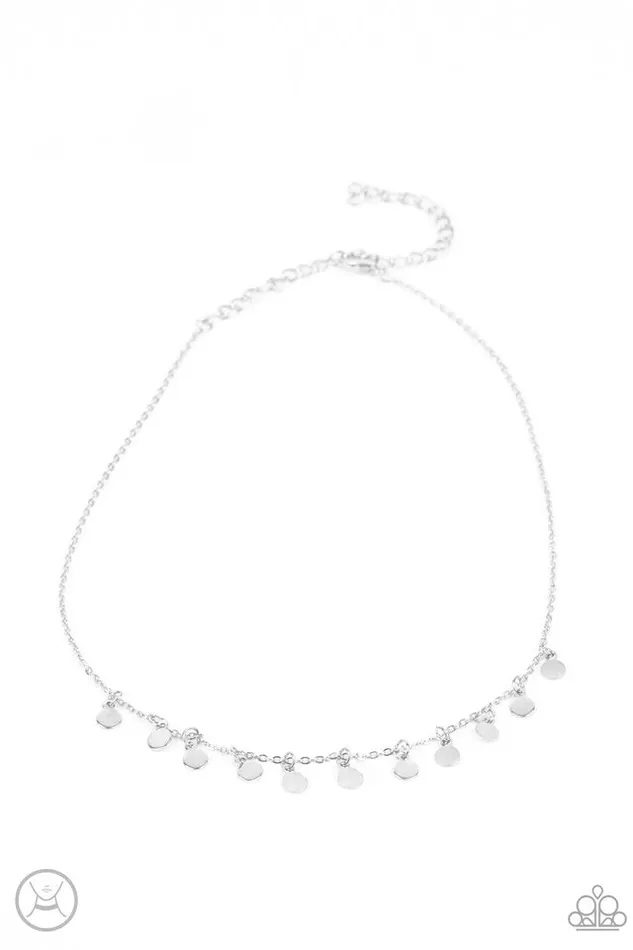 Necklaces Paparazzi Jewelry Paparazzi Necklace Ready Set DISCO Silver Necklaces Paparazzi Jewelry Paparazzi Necklace Ready Set DISCO Silver