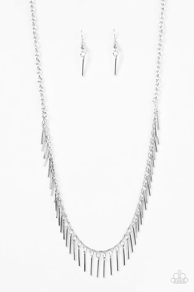 Necklaces Paparazzi Jewelry Paparazzi Necklace Shes A Beast Silver