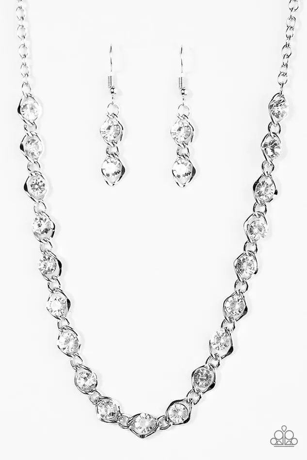 Necklaces Paparazzi Jewelry Paparazzi Necklace Shes A GLAMeater White