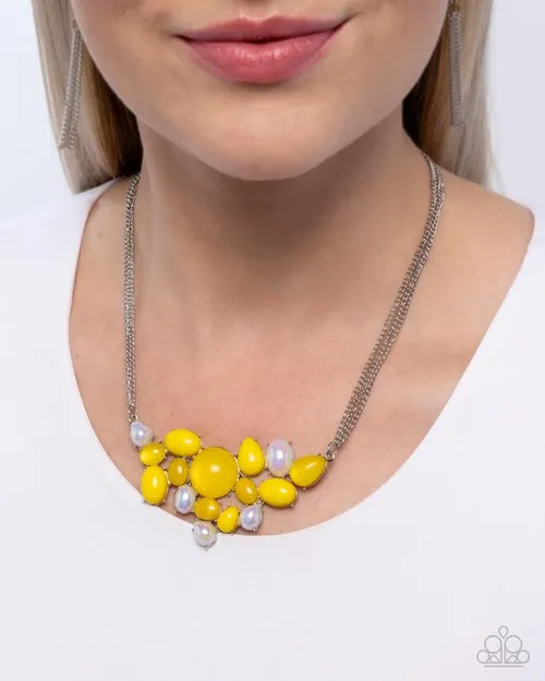 Necklaces Paparazzi Jewelry Paparazzi Necklace Shimmery Supply Yellow