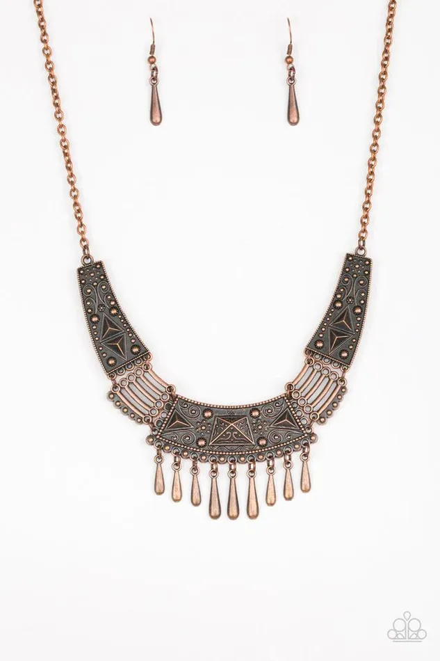 Necklaces Paparazzi Jewelry Paparazzi Necklace STEER It Up Copper