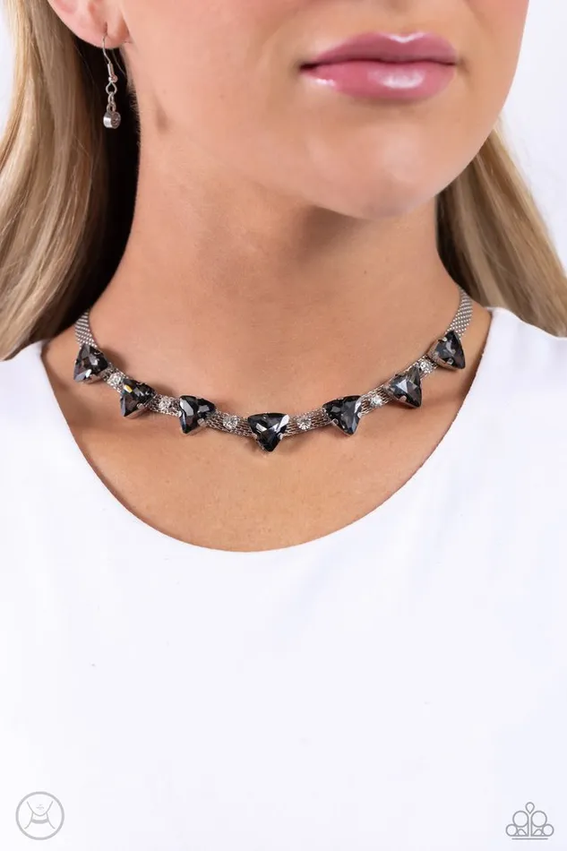 Necklaces Paparazzi Jewelry Paparazzi Necklace Strands of Sass Silver