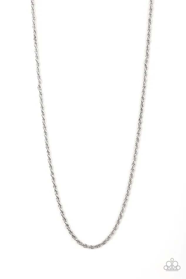 Necklaces Paparazzi Jewelry Paparazzi Necklace The GoTo Guy Silver Necklaces Paparazzi Jewelry Paparazzi Necklace The GoTo Guy Silver