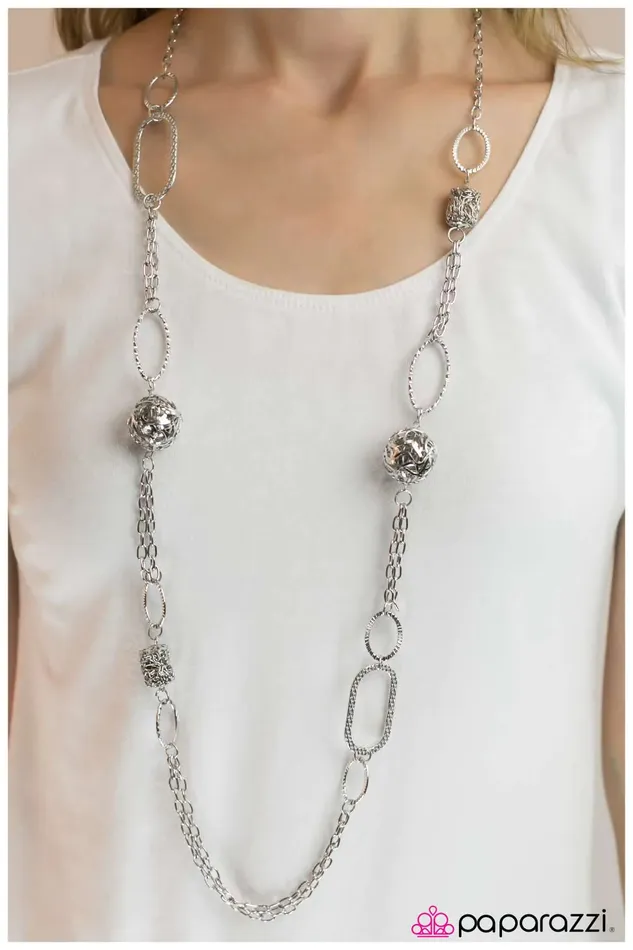 Necklaces Paparazzi Jewelry Paparazzi Necklace Totally Twisted Silver